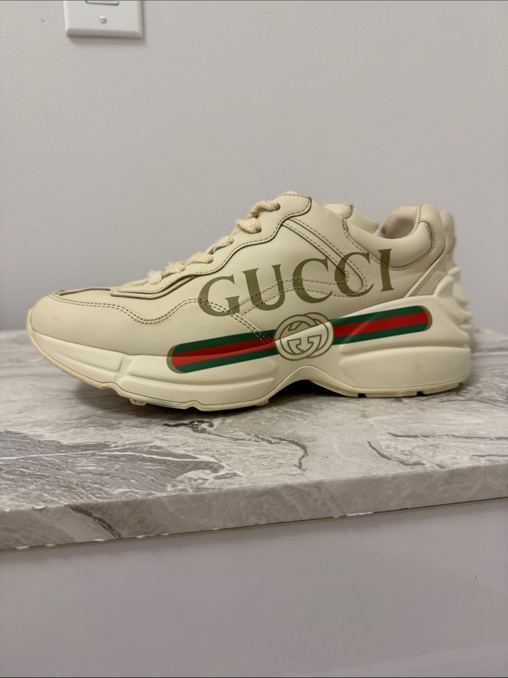 Gucci Rhyton Logo Sneakers Women size 36